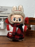 LABUBU Clothes Red Scarf Girl Outfit