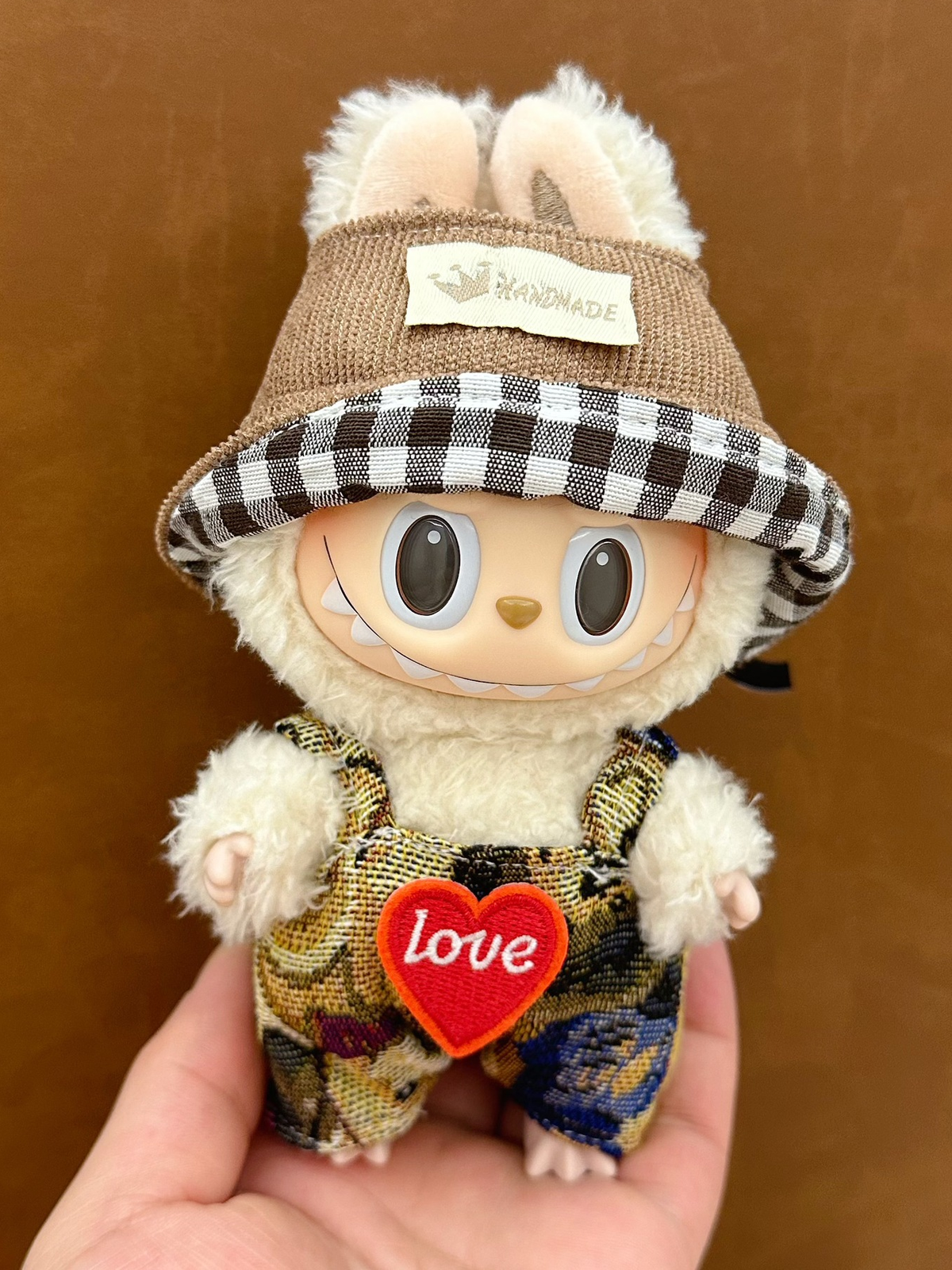 LABUBU Clothes Love Heart Overalls Outfit