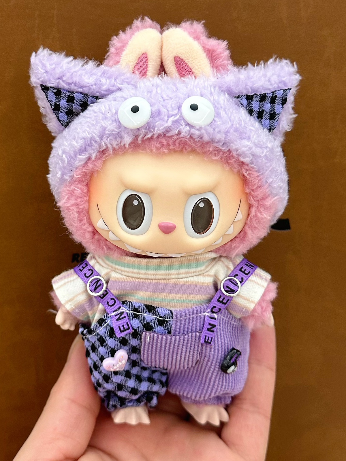 LABUBU Clothes Purple Plush Cute Outfit