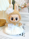 LABUBU Clothes Wedding White Dress Outfit