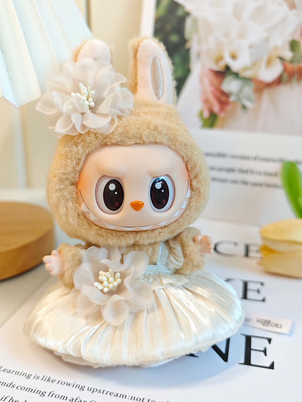 LABUBU Clothes Wedding Champagne Dress Outfit