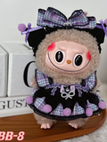 LABUBU Clothes Purple Plaid Outfit